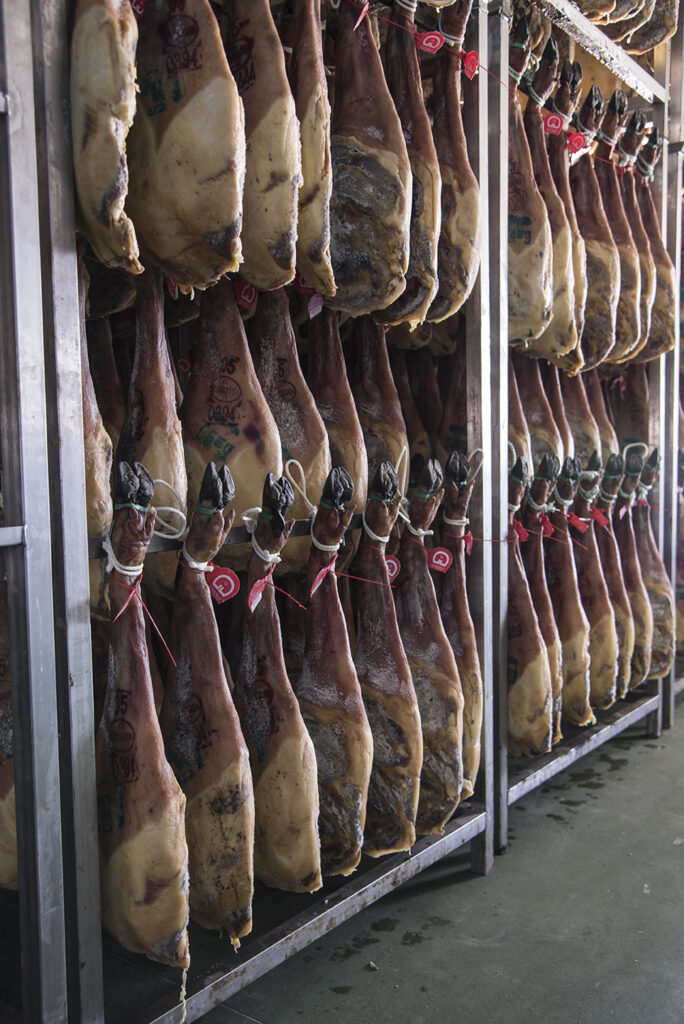 Trockenraum für iberischen Schinken